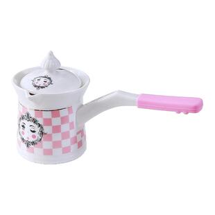 北欧风格工艺陶瓷防烫长把带盖小奶壶 小煮咖啡壶 酱料壶 瑕疵