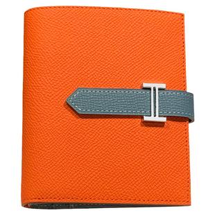 H家钱包女短款真皮EP拼色高端钱夹撞色新款H扣高级感2025新款男