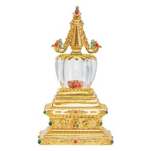 水晶舍利塔亚克力菩提塔藏传装藏舍利子供奉透明嘎乌宝塔家用摆件