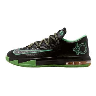 NIKE耐克男鞋KD6杜兰特6夜光黑绿运动鞋低帮实战篮球鞋IH3582-001