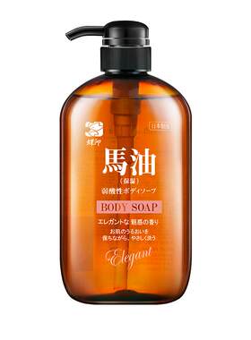 日本原装进口蝶印马油保湿精华沐浴露温和清洁滋润不假滑沐浴乳