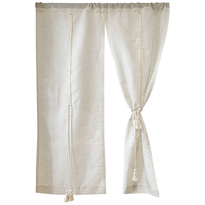 亚麻分片吊穗绑绳门帘风水帘