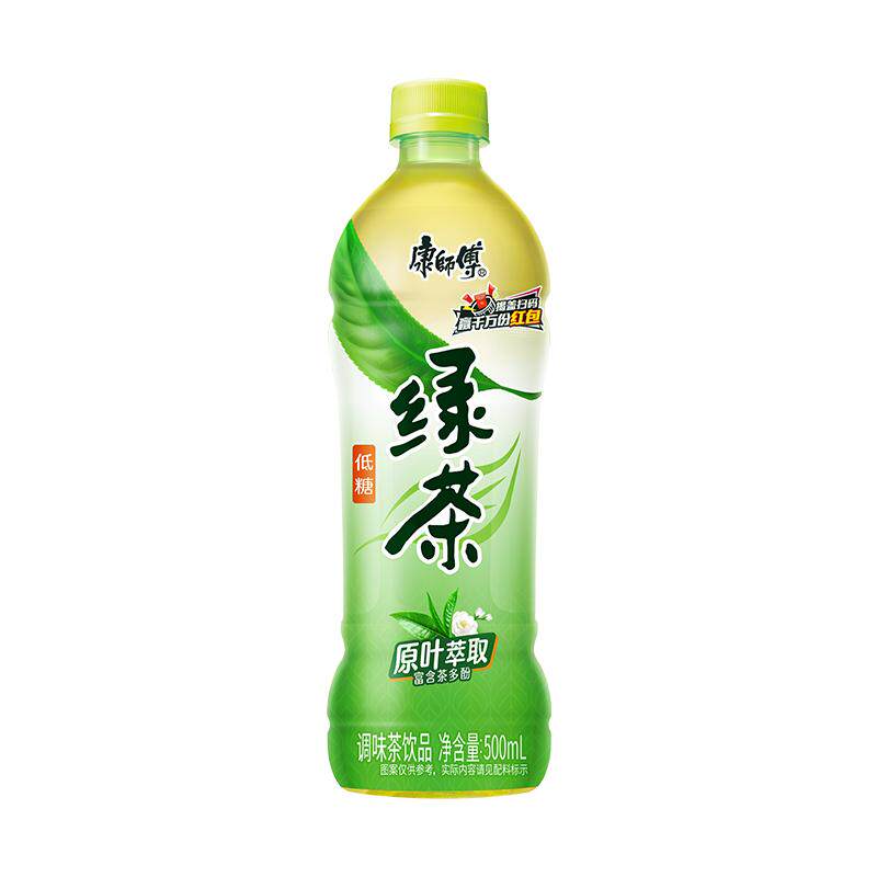 康师傅饮料绿茶500ml*15瓶整箱批特团购低糖茶1L大饮料调味茶饮品