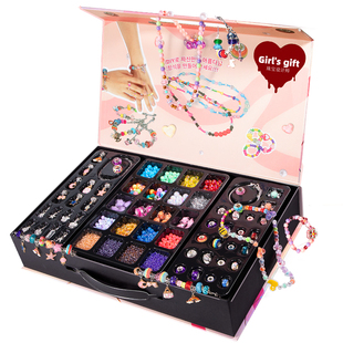 女童生日礼物6珠宝设计师5儿童串珠手工diy包小女孩子的网红玩具7