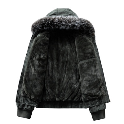 库赫纯棉复古毛领棉衣冬季保暖