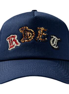 Randomevent 【春季新品】25年复古亮片货车帽棒球帽弯檐帽