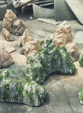 泡沫雕塑绿植假山微景观道具 逼真质感 多种尺寸颜色可选 庭院装