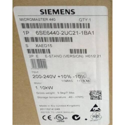 议价西门子440无滤波器200-240V1.1kW6SE6440-2UC21-1BA1全新正品