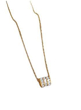 18K黄金色小蛮腰项链轻奢小众设计感高级锁骨链2025新款爆款颈链