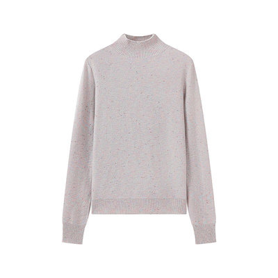 绵羊毛半高领保暖亲肤毛衣女