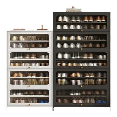 家用钢制鞋柜门口落地多层防尘