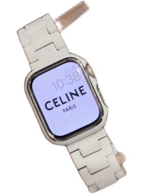 真陶瓷纯白适用苹果11手表s9表带iwatchs10高级感小众applewatch8