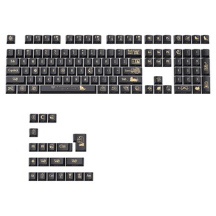 【顺丰】雾影键帽侧刻发光原厂高度128键小全套PBT机械键盘热升华