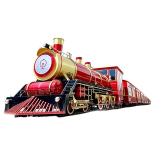 大型蒸汽复古火车头绿皮火车厢餐厅地铁列车模型影视道具摆件