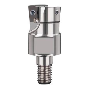 锁牙式刀头数控钨钢抗震铣刀杆R390螺纹头可换头CNC数控加工中心