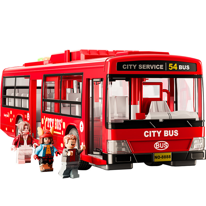 儿童公交车玩具超大号公共汽车模惯性/回力/滑行玩具