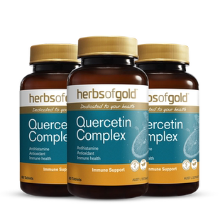 【自营】HerbsofGold槲皮素高含量畅快呼吸护肺进口和丽康 60粒*3