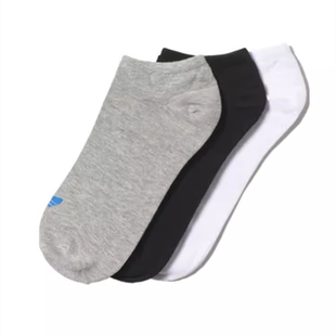 阿迪达斯Adidas三叶草男运动健身女子休闲袜低帮短袜子FT8524三双