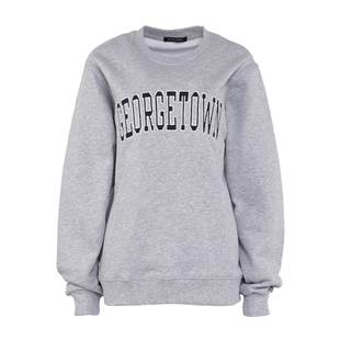 BM卫衣女2026新款爆款秋冬宽松GEORGETOWN风格绣花宽松套头卫衣