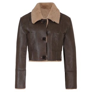 Not your rose 韩国25秋冬女复古翻领加绒机车风时尚夹克MUSINSA