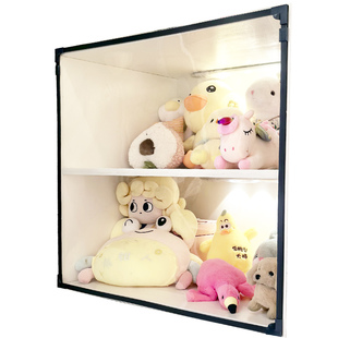 书柜挡板帘磁吸款门帘客厅储物架柜门防尘帘超透明软玻璃透光高档