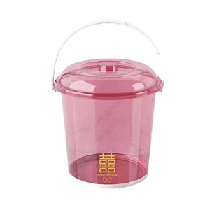 结婚用的喜桶塑料桶水桶婚礼女方陪嫁子孙桶套装米桶婚庆用品大全