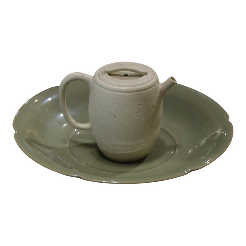 白玉段108cc玉瓦紫砂茶壶