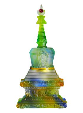 工艺琉璃居家寺庙佛前摆放菩提塔