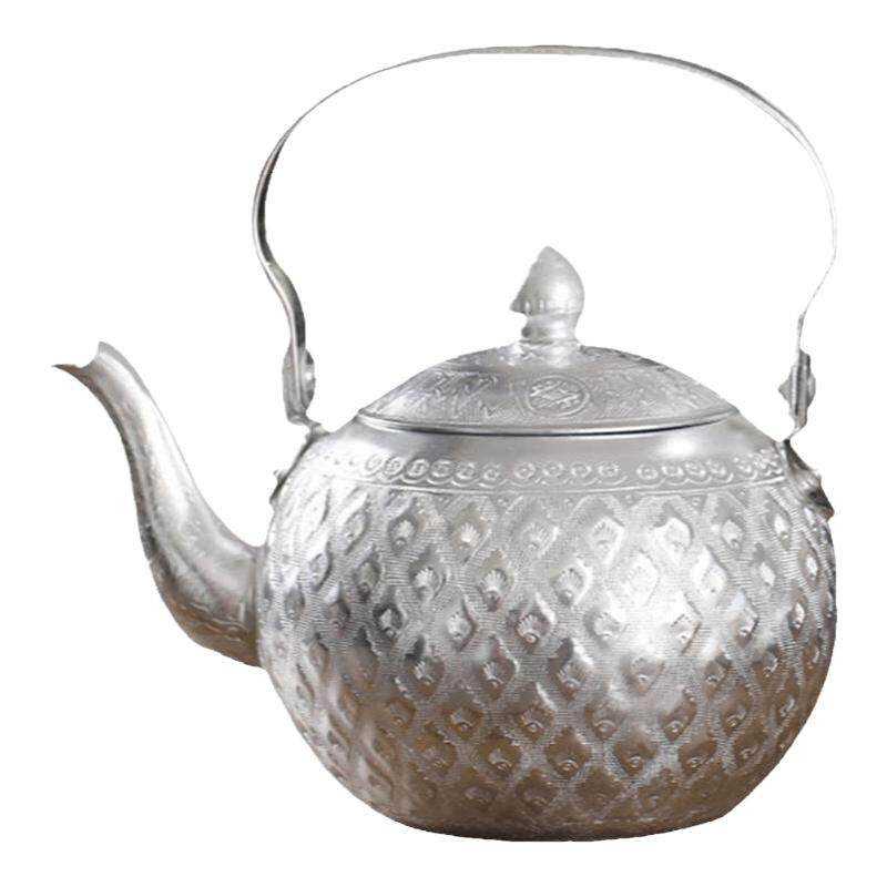 泰国进口凉水壶餐厅茶壶纯银复古