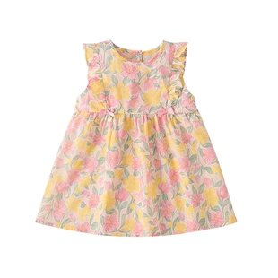 女童背心裙2026夏小童纯棉透气碎花裙薄款儿童裙子夏装宝宝连衣裙