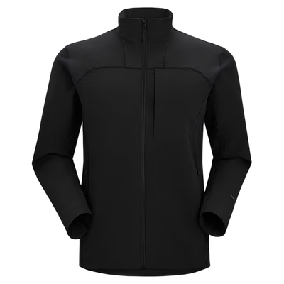 立领加绒软壳冲锋衣男