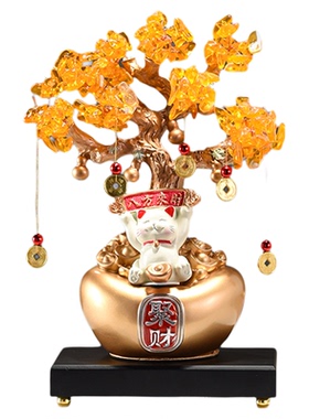 摇钱树招财猫摆件乔迁新居开业