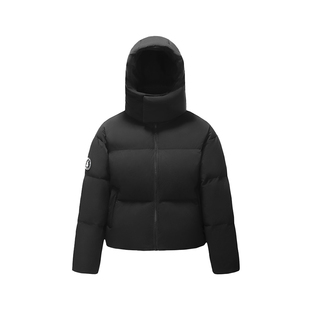 企鹅联名骆驼热能羽绒服女2025秋冬新款户外极寒肯豆风短款面包服