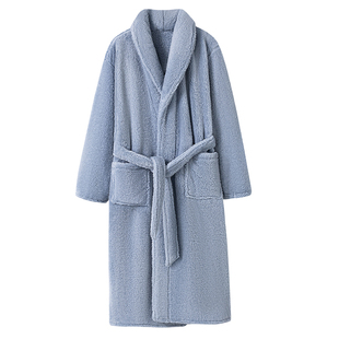 猫人珊瑚绒睡袍加厚睡衣男士厚绒加厚加绒秋冬季2025新款保暖浴袍