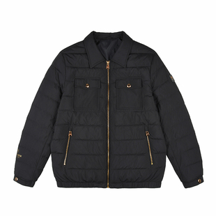 雷迪波尔男装羽绒服2025冬季新款翻领休闲徽章鸭绒保暖羽绒外套男