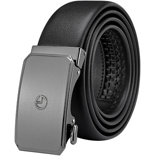 金利来新款简约轻奢皮带男真皮哑光自动扣腰带品牌头层牛皮裤带