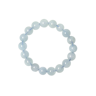 工厂处理 天然海蓝宝单圈手链  男女款水晶海蓝宝手串饰品礼物