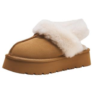 热风厚底雪地靴女2025年冬季新款毛毛鞋百搭女鞋保暖棉鞋H89W4415