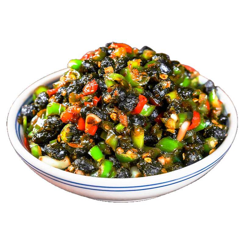 农家手工自制香辣豆鼓拌饭咸菜
