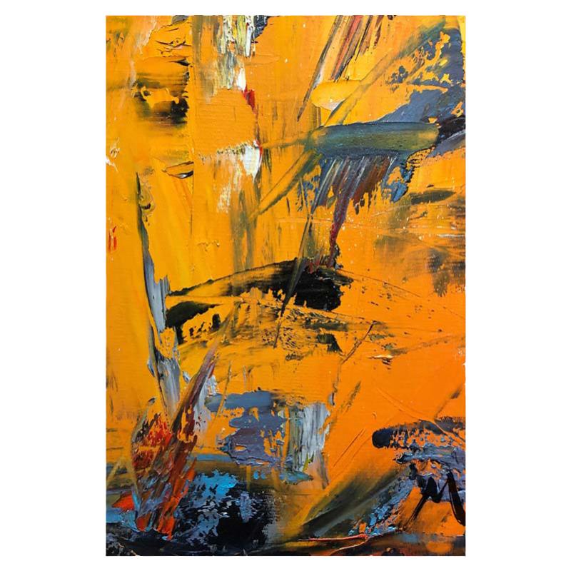 白鹿肌理刀画大芬抽象画油画