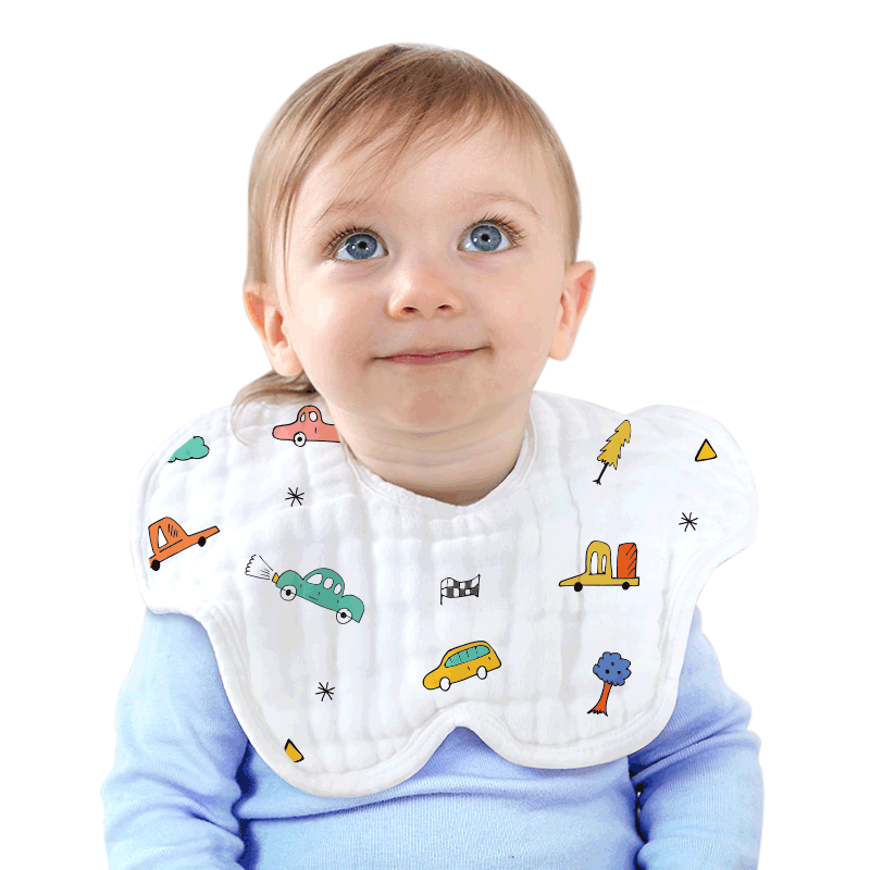 5A抗菌高密纱布不起球纯棉大围嘴