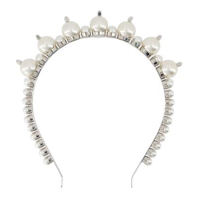 Simone Rocha Tiara 发夹 -珍珠-白色