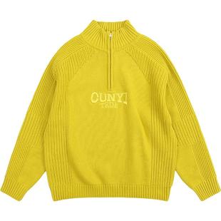 Cunyi纯一良品童装男童毛衣秋冬新款儿童保暖半高领纯棉针织上衣