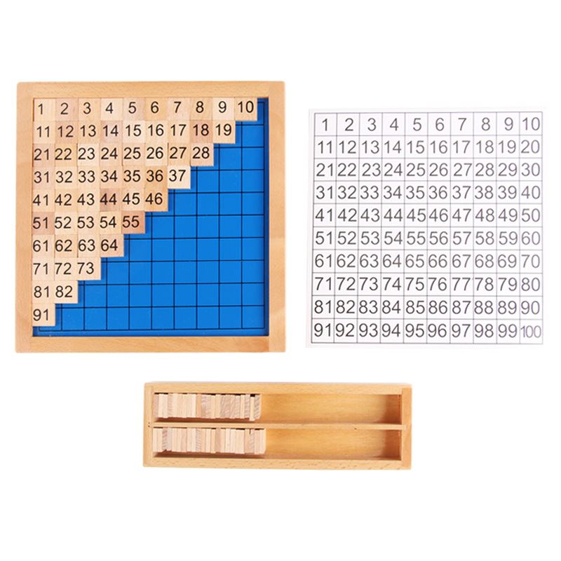 蒙台梭利婴幼儿园专业版数学板连续早教识数玩具儿童教具1-100数