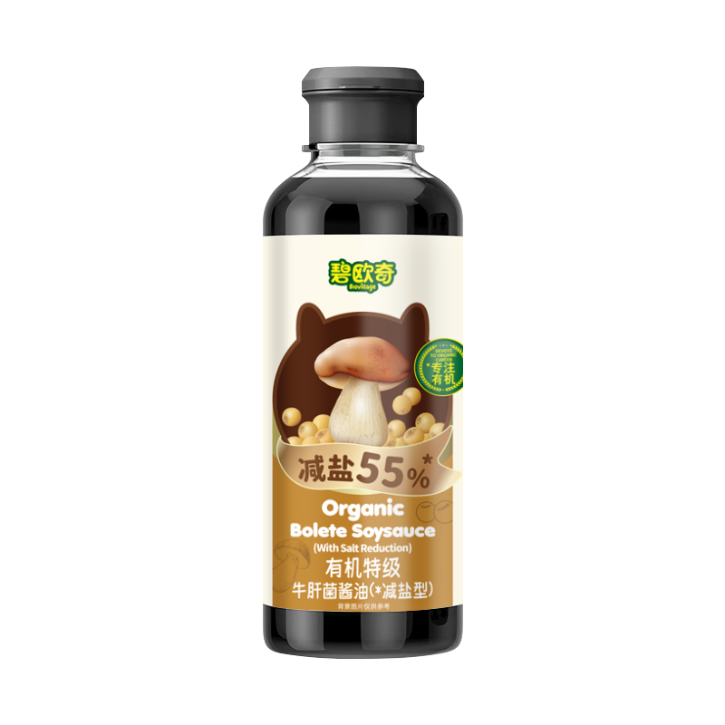 碧歐奇有機(jī)特級(jí)牛肝菌醬油減鹽兒童調(diào)味料送嬰兒寶寶專(zhuān)用輔食譜