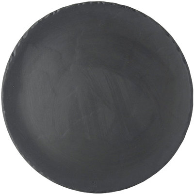 法国黑色陶瓷圆形复古牛排早餐盘