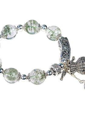 绿幽灵水晶手串925女简单大方
