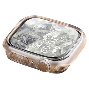 匠戴适用AppleWatchS11手表保护壳s10苹果iWatch9镂空半包9硅胶表壳表套10防摔防刮7透明保护套SE边框软壳TPU