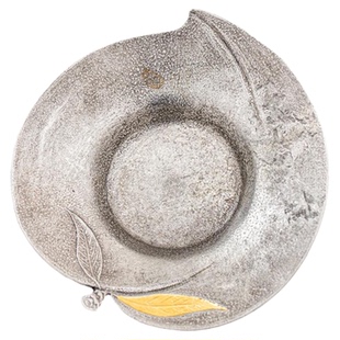 锡器 瑞桃叶子形杯托(深)