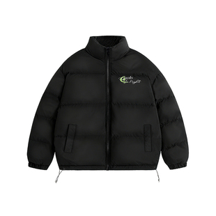 【秦霄贤同款】QUARTER IN NIGHT撞色星月印花基础款棉服美式复古